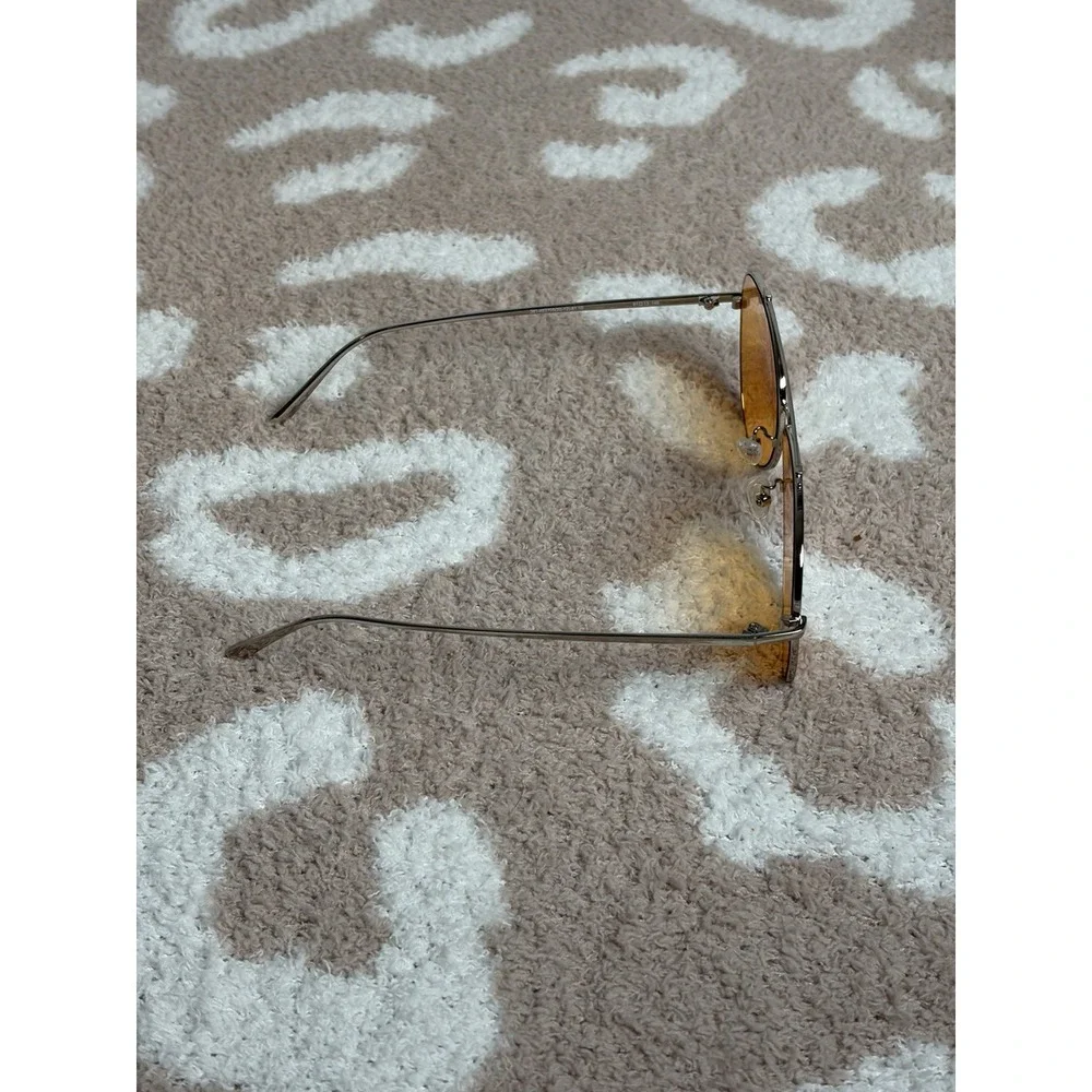 Uniqlo Metal Teardrop Aviator Sunglasses Orange Tinted